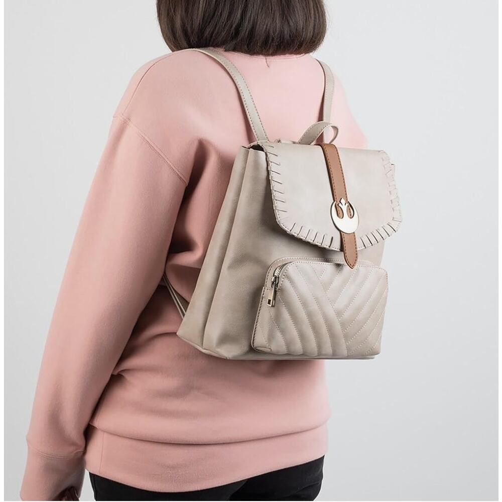 Bioworld Star Wars Episode 9 Rey  Cream Faux Leather Convertible Mini Backpack